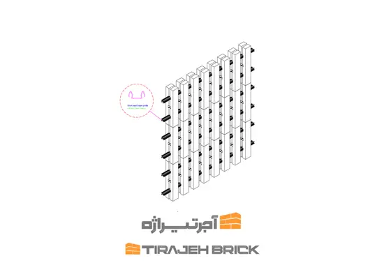 طرح آجر چینی لوور دو طرفه