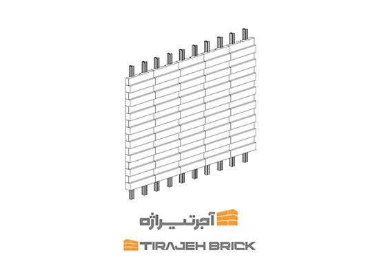 طرح آجر چینی قلمدانی افقی