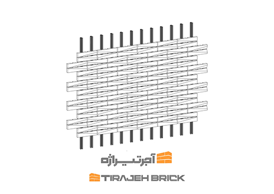 طرح آجر چینی برش لوزی