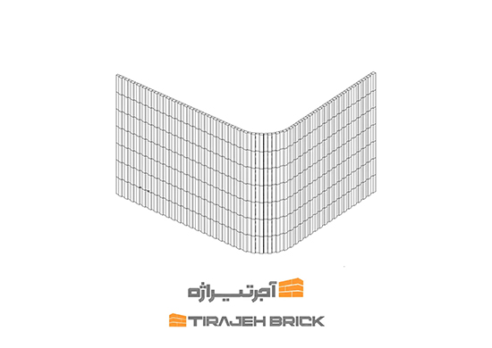 طرح آجر چینی قلمدانی عمودی قوس متوسط