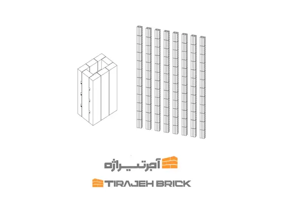 طرح آجر چینی لوور مستطیلی